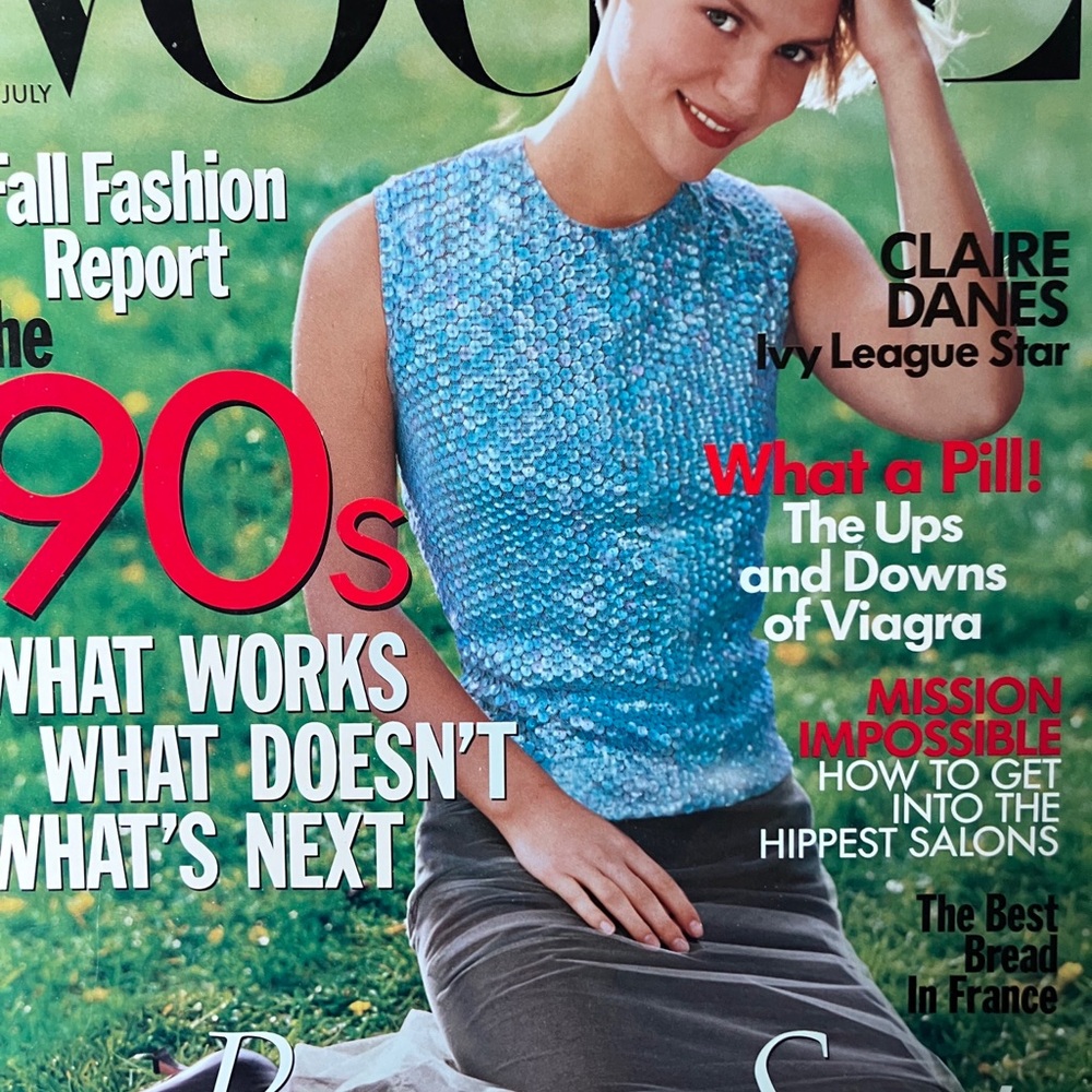 Vogue Magazine July 1998 Claire Danes